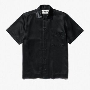 Men’s CDLP Black Shortsleeved Button-Up Shirt